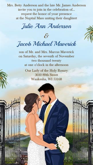 Christian Wedding Invitation Card