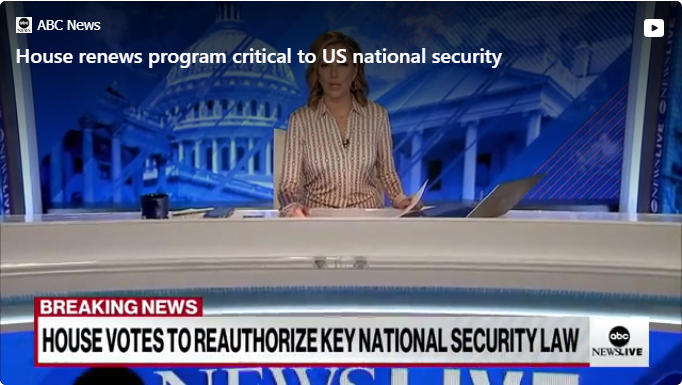 House-renews-program-critical-to-US-national-security