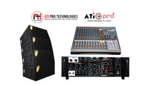 Live Mixers, PA Amplifiers, and Line Array Speakers