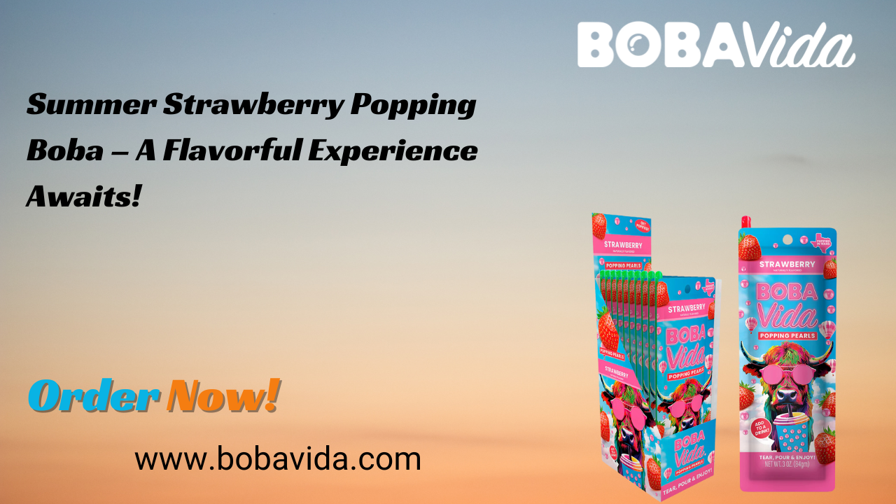 Strawberry Popping Boba