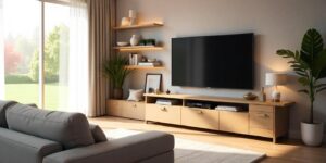 TV Units with Built-In Shelves