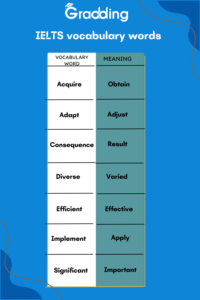 ielts vocabulary words